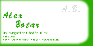 alex botar business card
