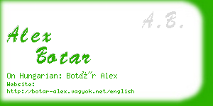 alex botar business card